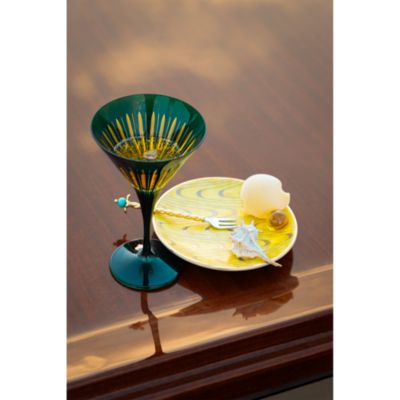 Fortuny Apollo Yellow Canape Plate, Set of 4