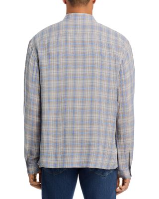 Linen Blend Plaid Shirt