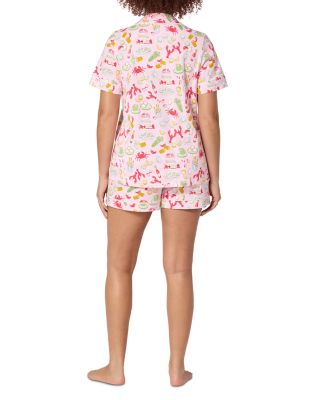 French Quarter Short Sleeve Classic Shorty Stretch Jersey Pajama Set