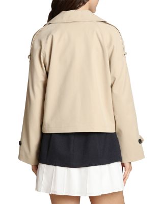 Double Breasted Cropped Trench Jacket