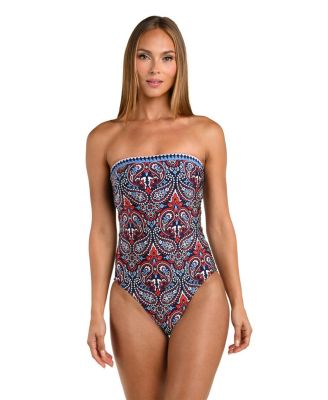 Americana Paisley Bandeau One Piece