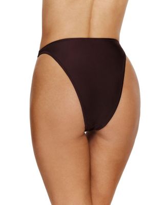  Satin Touch High Waist High Leg Bikini Bottom