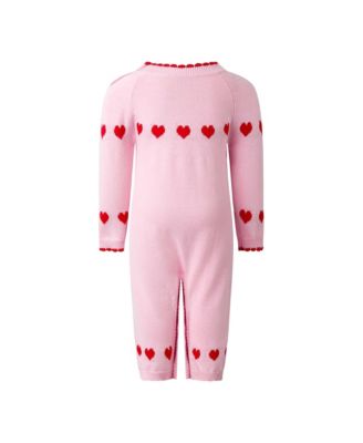 Girls' Heart Intarsia Playsuit - Baby