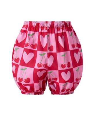 Girls' Cherry Heart Bow Dress and Bloomers - Baby