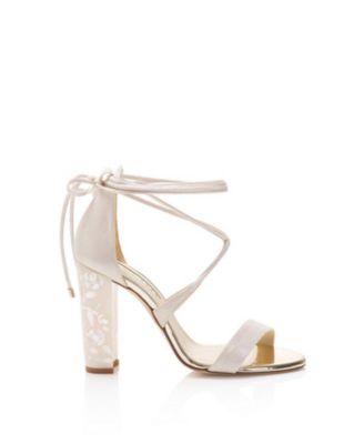 Women's Flora Ankle Strap Pearl Heel Sandal
