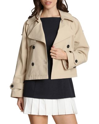 Double Breasted Cropped Trench Jacket