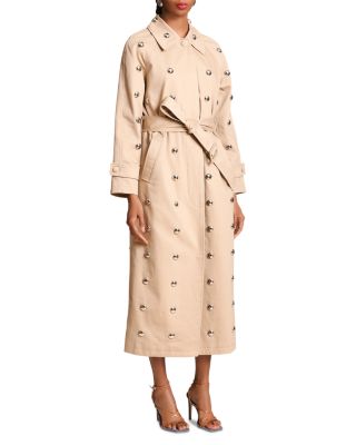 Studded Raglan Sleeve Belted Jacket