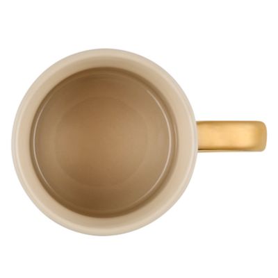 Metallic Handle Stoneware Mug