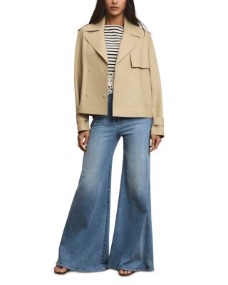 Heathcliff Cropped Leather Trench Coat