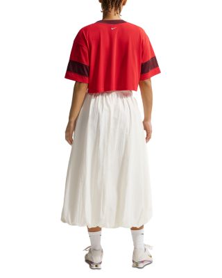 Oversized Cropped Jersey Top