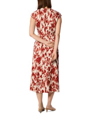 Blurred Floral Crepe Dress