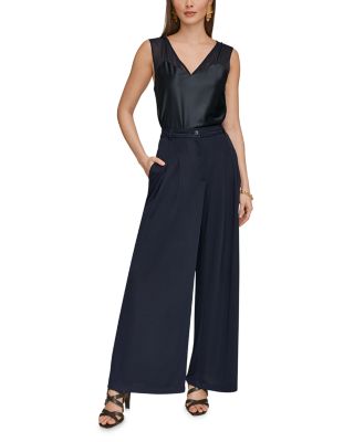 Pleated Wide Leg Pants