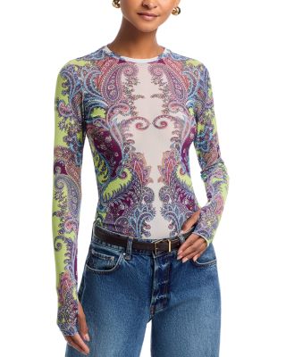 Kaylee Top in Citrus Paisley