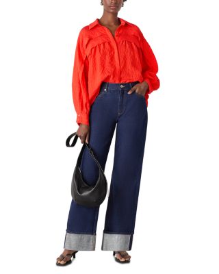 Textured Frill Detail Blouse