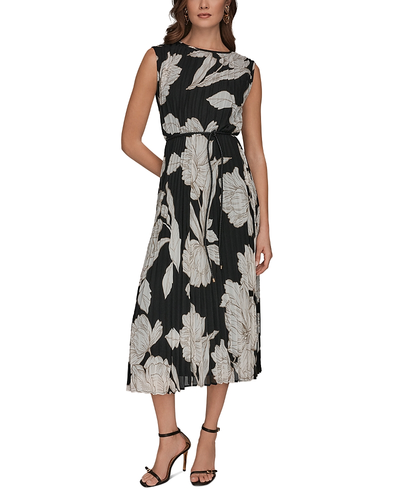 Donna Karan Pleated Midi Dress