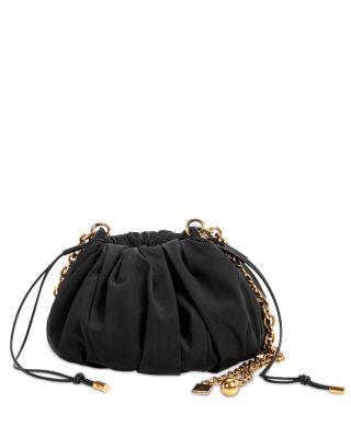 Pliss&eacute; Chain Shoulder Bag in Nylon