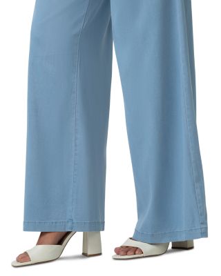 Fluid Denim Palazzo Pants