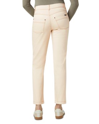 Crosshatch Denim Straight Leg Pants