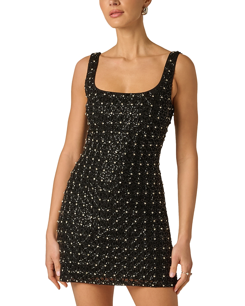 Adrianna By Adrianna Papell Piper Beaded Mini Dress