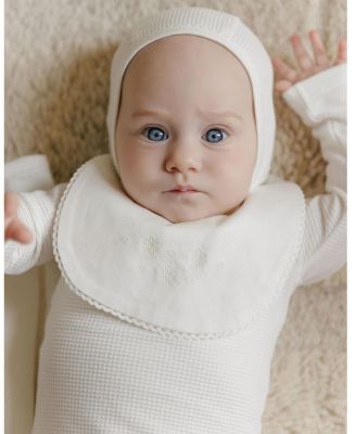 Unisex Embroidered Collar Collection Bodysuit, Overalls and Bonnet Set - Baby