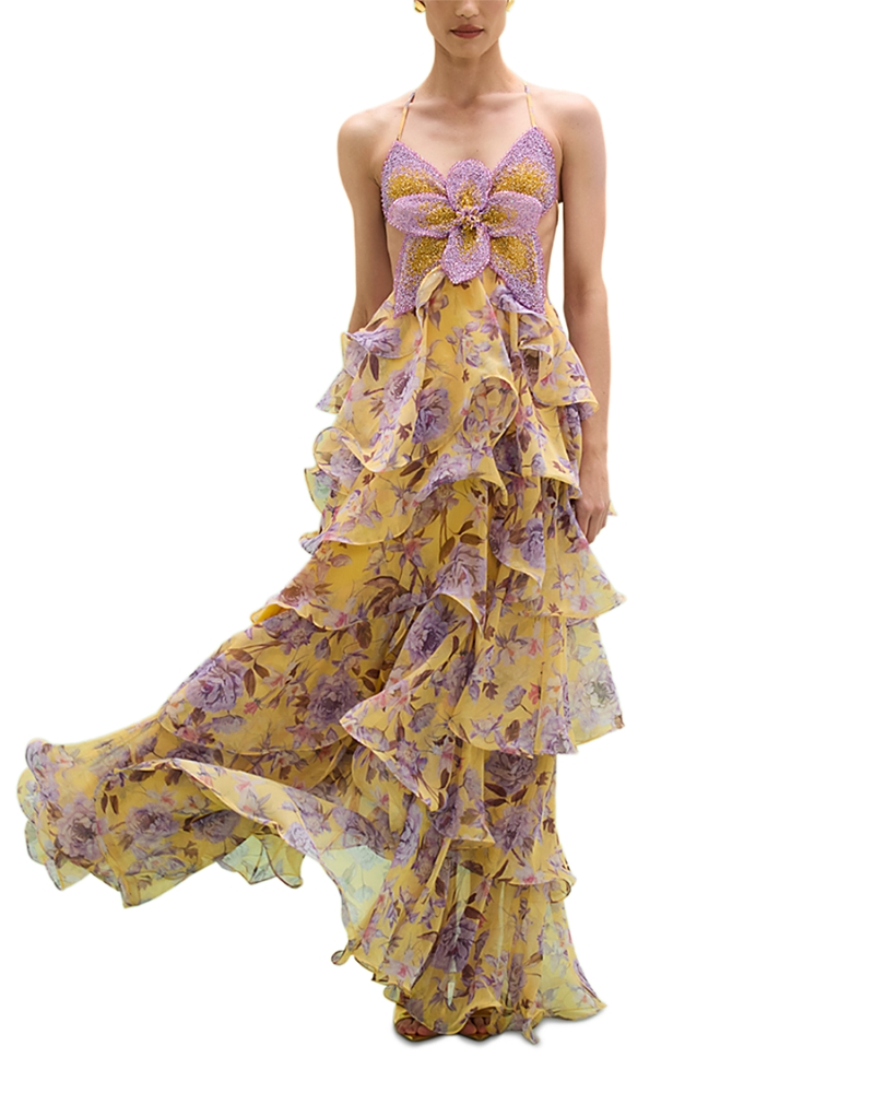 PatBO Peony Embellished Butterfly Dress