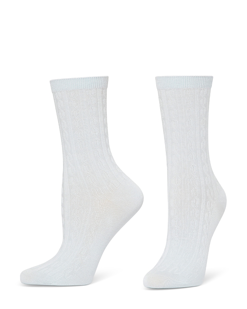Hue Cable Crew Socks
