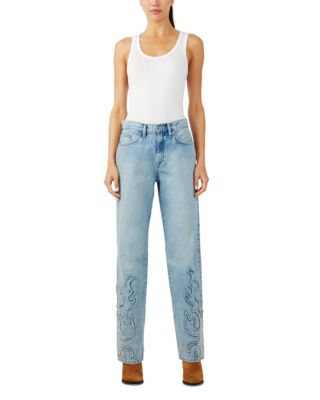 Birkin Mid Rise Straight Jeans in Moonwashed Ranchero Indigo