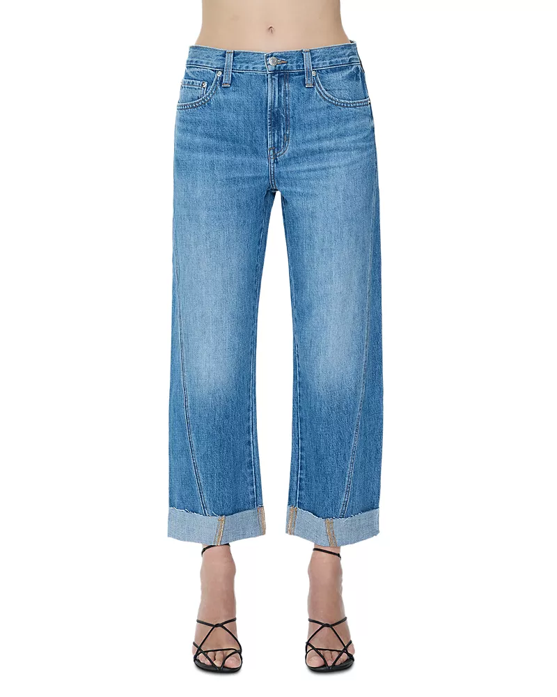 Pistola Kacey Mid Rise Cuffed Boyfriend Jeans in Laguna