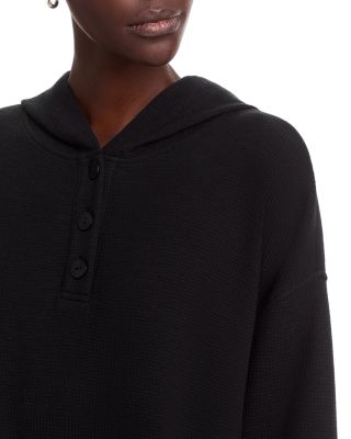 Waffle Double Knit Hooded Top