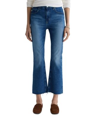 Farrah Mid Rise Bootcut Crop Jeans in Owens Valley