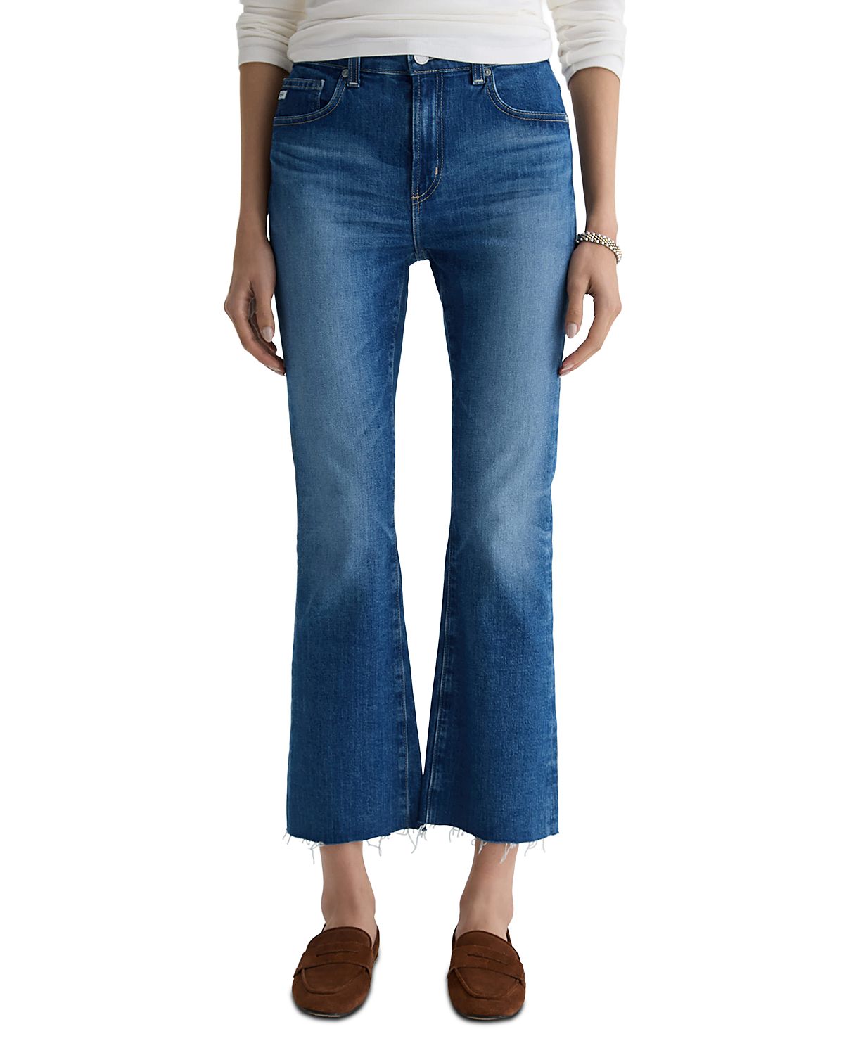 Ag Farrah Mid Rise Bootcut Crop Jeans