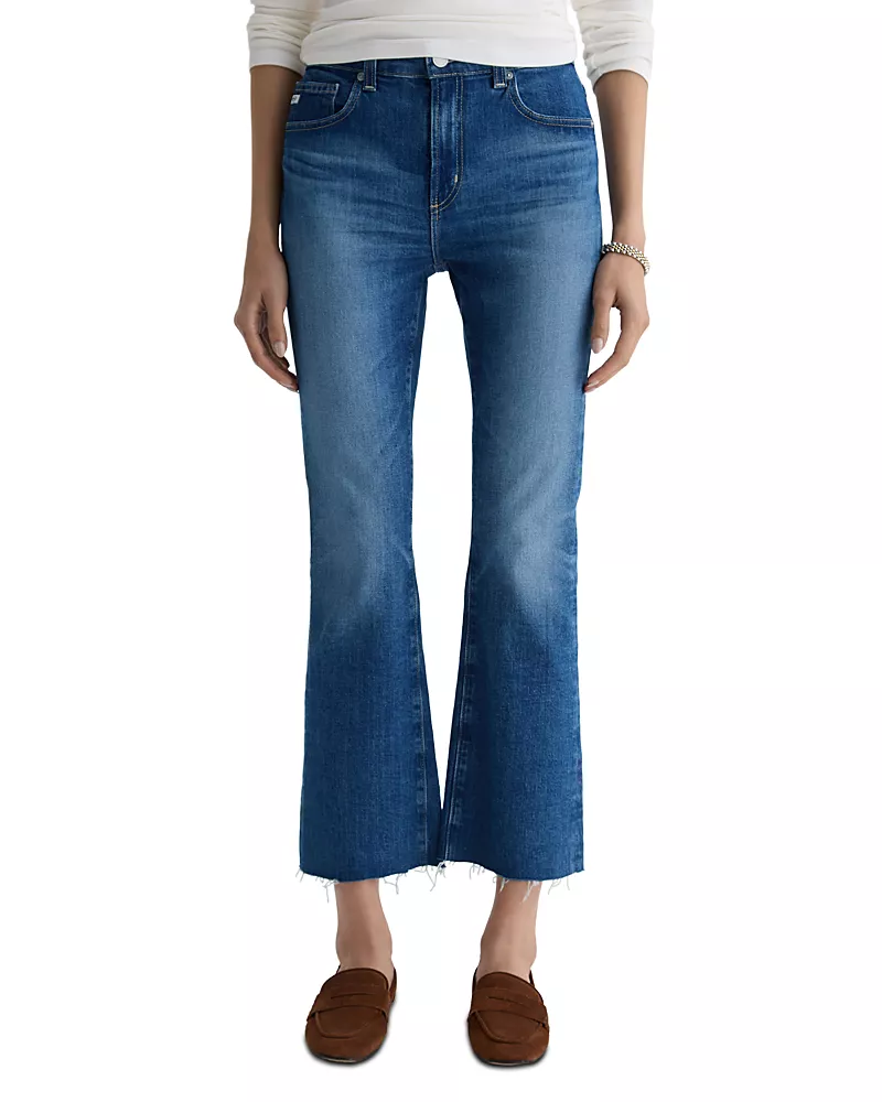 Ag Farrah Mid Rise Bootcut Crop Jeans in Owens Valley