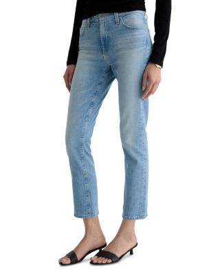 Mari Mid Rise Slim Straight Crop Jeans in Cruiser