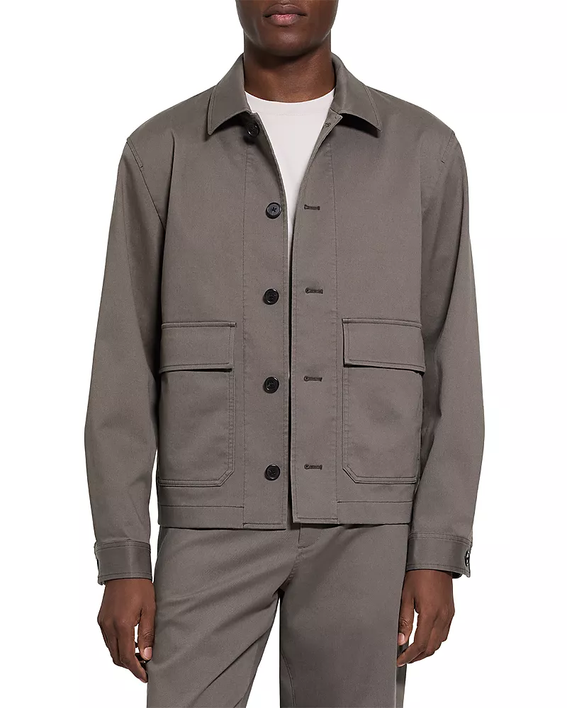 Theory Jacket in Moonsoft Cotton