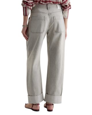 Mercer High Rise Cuffed Barrel Jeans in Sensory