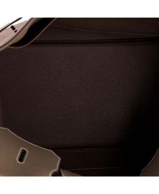 Birkin 40 Handbag Grey Togo with Palladium Hardware