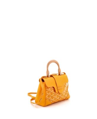 Mini Saigon Top Handle Bag Coated Canvas with Leather