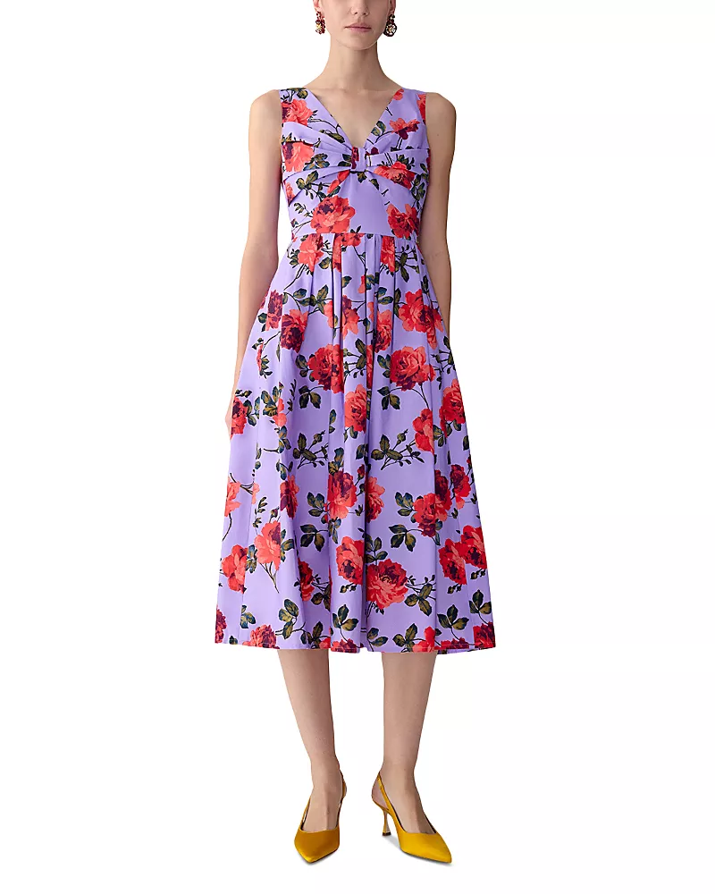 Carolina Herrera Bow Bodice A-Line Dress