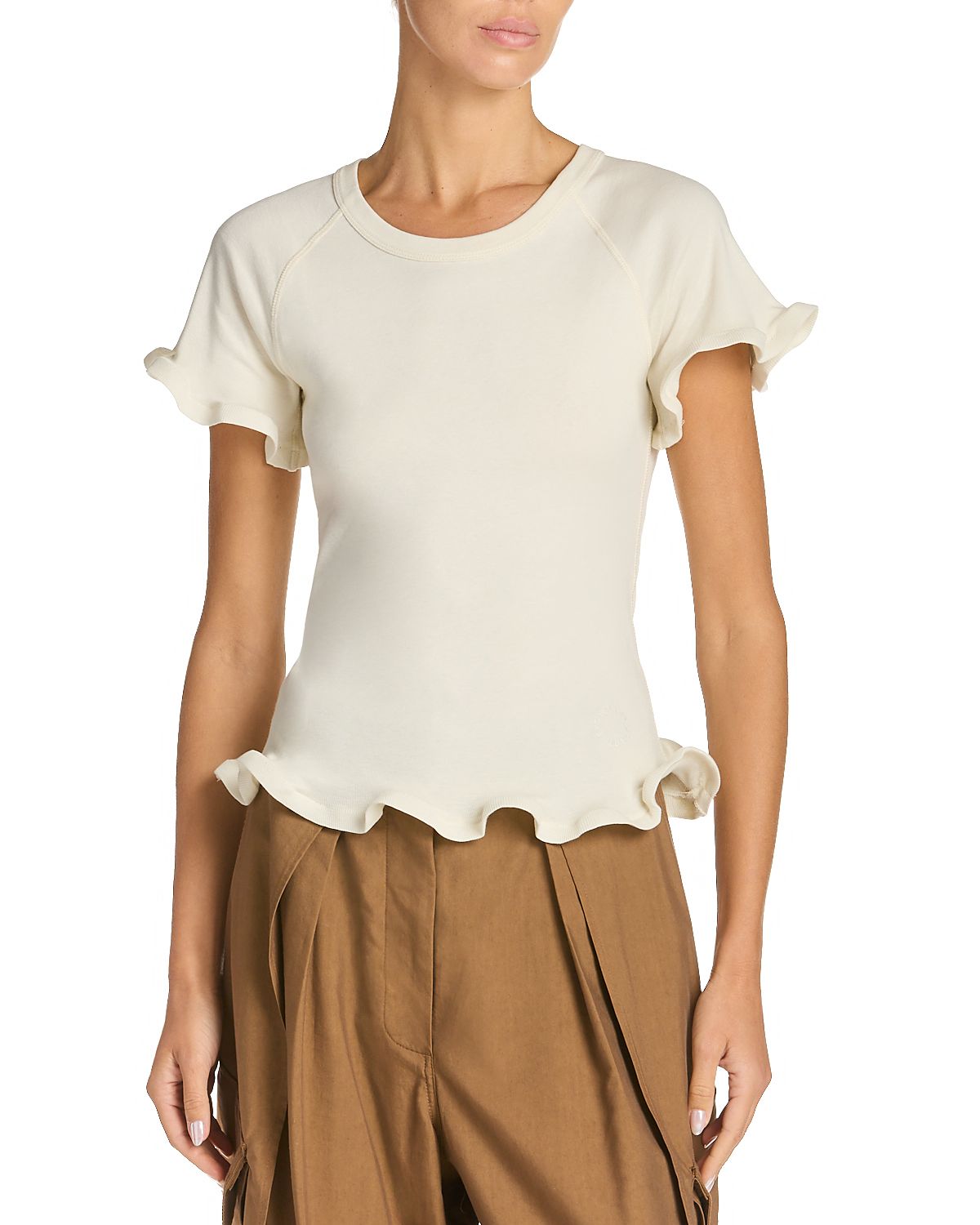 Stella McCartney Frilled Hem Ribbed Tee