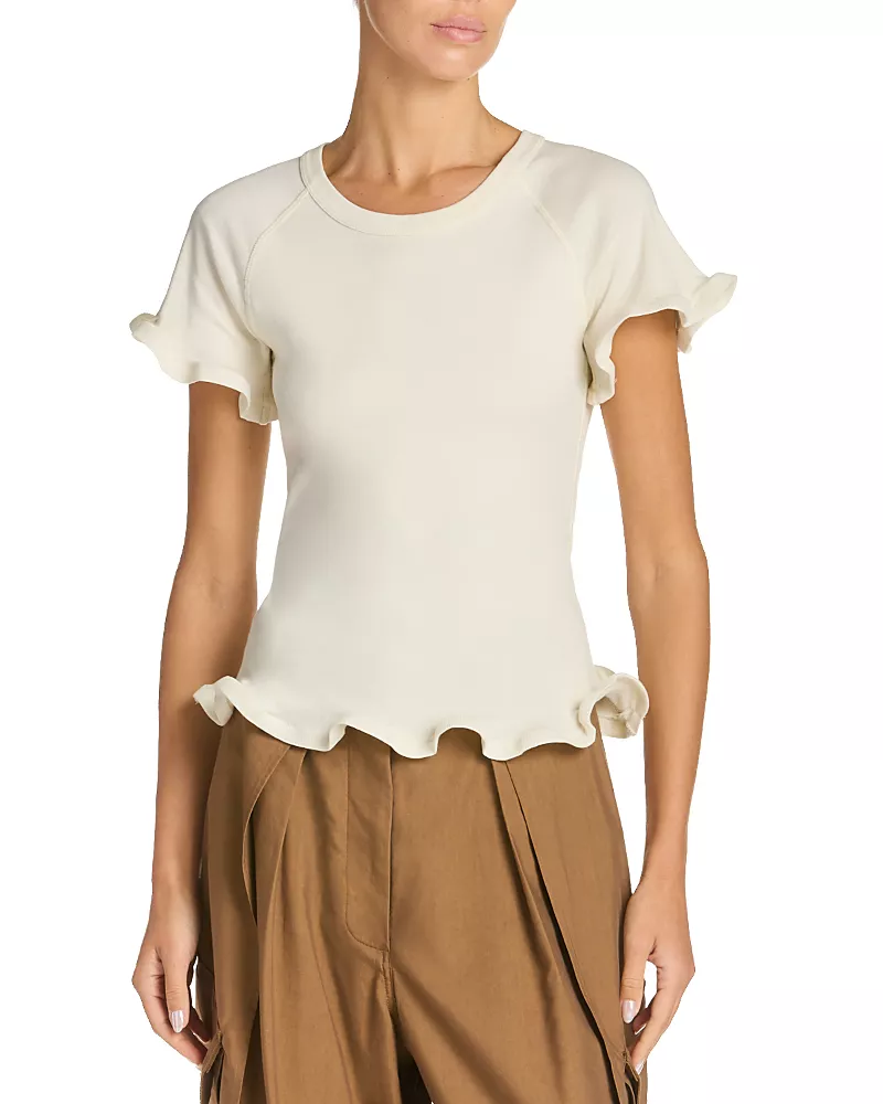 Stella McCartney Frilled Hem Ribbed Tee