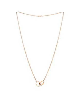  Love Interlocking Necklace 18K Rose Gold, 17.25"