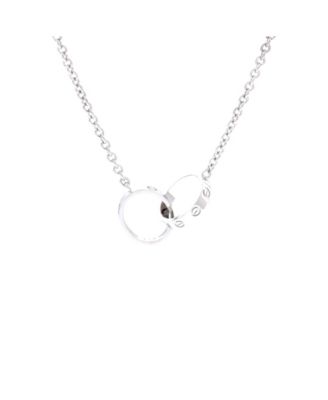  Love Interlocking Necklace 18K White Gold, 17.25"
