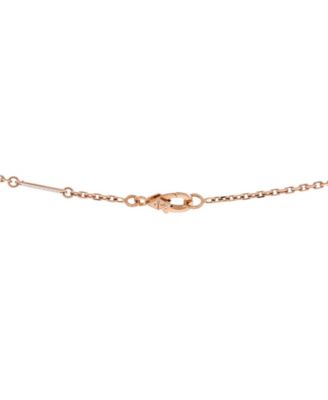  Two Butterfly Pendant Necklace 18K Rose Gold with Pink Sapphires and Diamonds, 16.25"