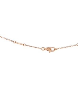  Mini Frivole Pendant Necklace 18K Rose Gold with Ruby, 15.75"