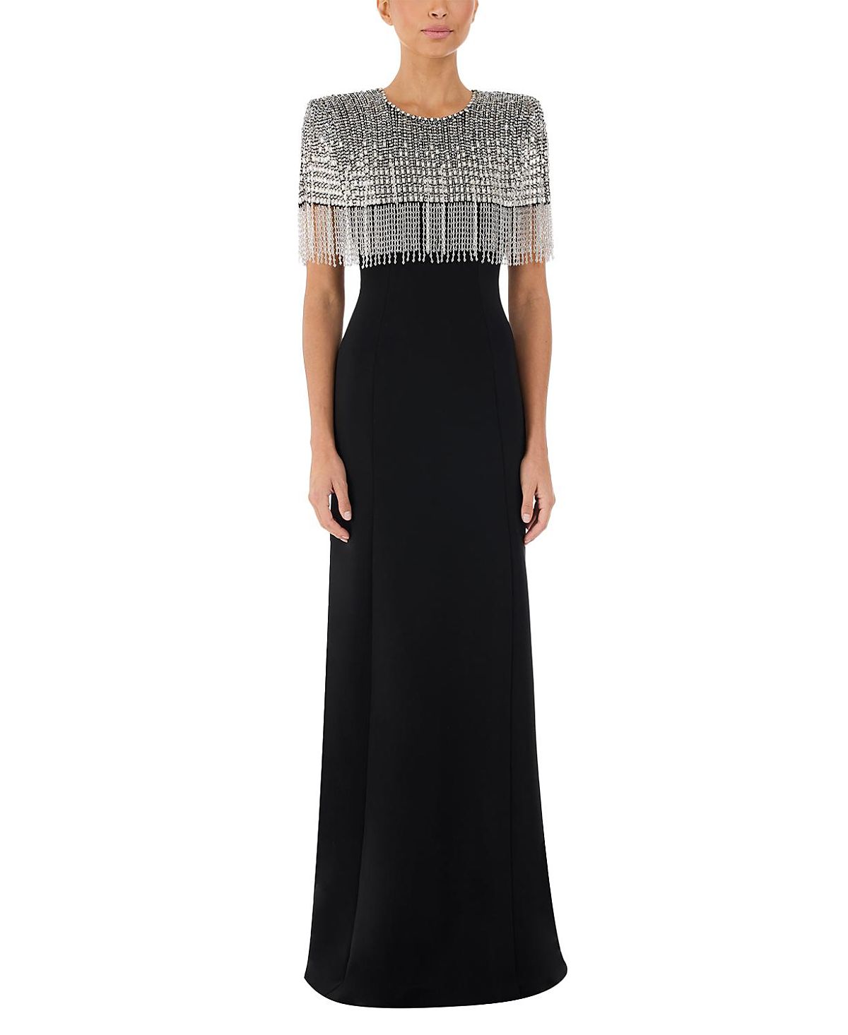 Jenny Packham Sabine Beaded-Fringed Maxi Dress