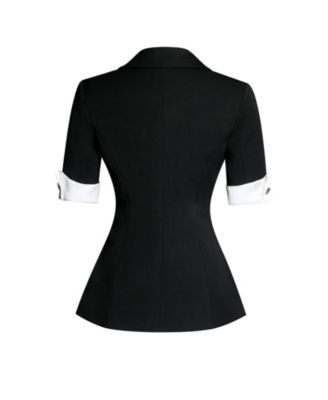  Aleena Short Sleeve Business Casual Blazer