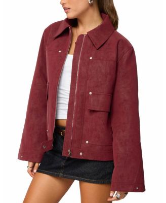 Annabelle Oversized Faux Suede Jacket