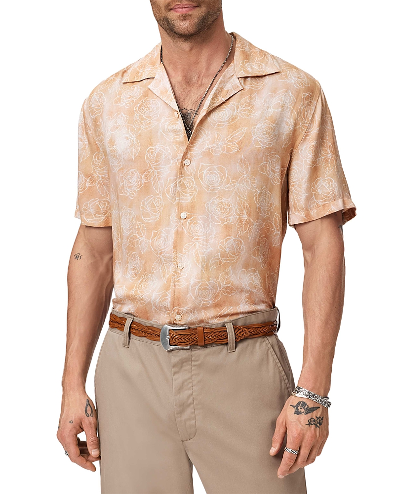 John Varvatos Floral Camp Collar Shirt