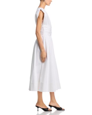 Evangeline Strong Shoulder Midi Dress