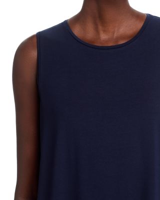 Stretch Jersey Knit Round Neck Oval Dress